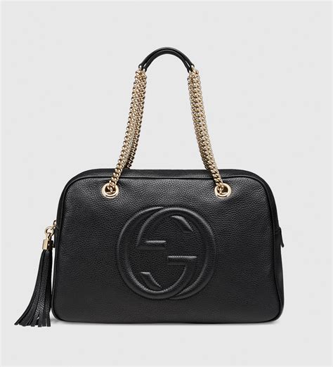 900180 gucci bag|Gucci leather shoulder bag.